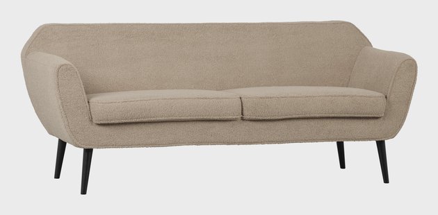 WOOOD Bank 'Rocco' 2,5-zits, Teddy, kleur Sand