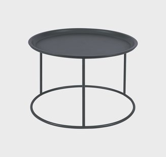 WOOOD Bijzettafel 'Ivar' 56cm, kleur Asphalt