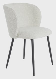 Light & Living Eetkamerstoel 'Elyna' Bouclé, kleur Lichtbeige