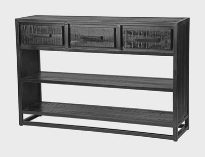 LABEL51 Sidetable 'Chili' Zwart Mangohout, 115cm