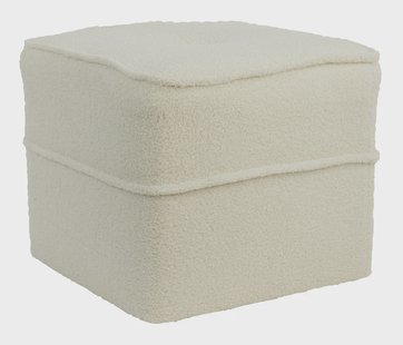 Light & Living Poef 'Kiki' Teddy, kleur Wit