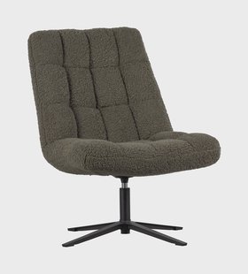 WOOOD Draaifauteuil 'Job' Teddy, kleur Groen