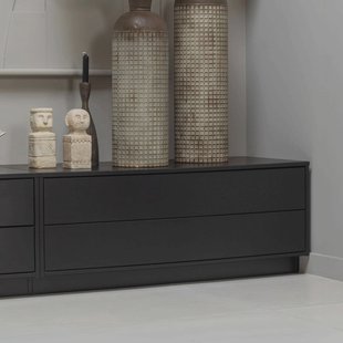 WOOOD TV-meubel 'Finca' Mat zwart, 100cm