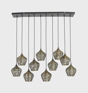 Light & Living Hanglamp 'Alvaro' 10-Lamps, kleur Antiek Brons