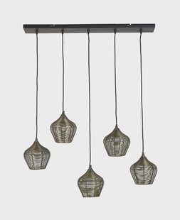 Light & Living Hanglamp 'Alvaro' 5-Lamps, kleur Antiek Brons