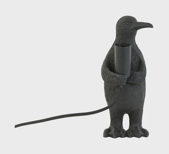 Light & Living Tafellamp 'Penguin' 24cm, kleur Mat Zwart
