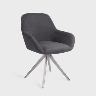 Jesper Home Eetkamerstoel 'Kushi' Turn Steel, kleur Black-Out
