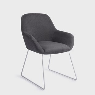 Jesper Home Eetkamerstoel 'Kushi' Slide White, kleur Black-Out