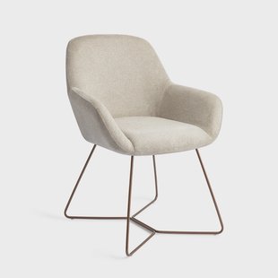 Jesper Home Eetkamerstoel 'Kushi' Beehive Rose, kleur Ivory Ivy