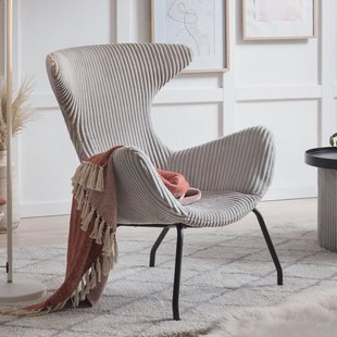 Artistiq Fauteuil 'Ariel' Rib, kleur grijs