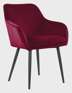 Artistiq Eetkamerstoel 'Juna' Velvet, kleur rood