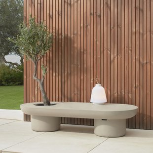 Kave Home Outdoor Salontafel 'Taimi' 140 x 60cm, kleur Grijs