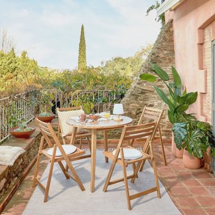 Kave Home Ronde Tuintafel 'Vilma' Acaciahout, Ø90cm