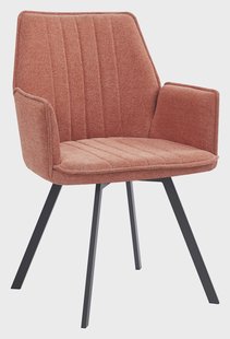 LivingFurn Eetkamerstoel 'Louise', Draaibaar kleur Blush