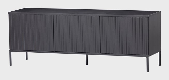 WOOOD TV-meubel 'New Gravure' Grenen, 150cm, kleur Zwart