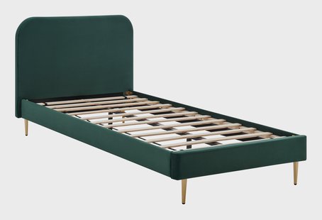 Artistiq Bed 'Federico' Velvet, 90 x 200cm, kleur groen
