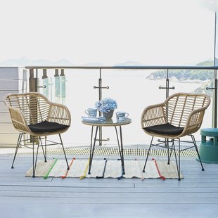 Artistiq Tuinsetje 'Mandela' Rotan, 2 stoelen + 1 bijzettafel