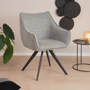 Tower Living Eetkamerstoel 'Riviera' kleur Middengrijs