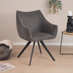 Tower Living Eetkamerstoel 'Riviera' kleur Donkergrijs