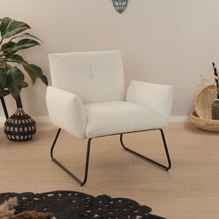 Tower Living Fauteuil 'Dante' Teddy, kleur Wit