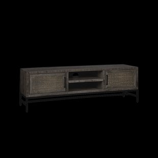 RENEW TV-meubel 'Carini' Hout en Webbing, 160cm, kleur Zwart