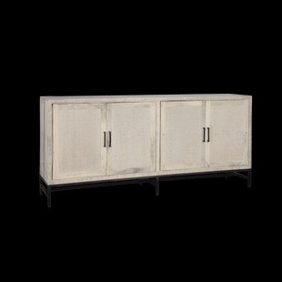 RENEW Dressoir 'Carini' Hout en Webbing, 200cm, kleur Wit