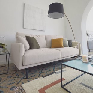 Kave Home 3-zits Bank 'Galene' 214cm, kleur Beige