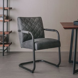 Tower Living Eetkamerstoel 'Civo' PU, kleur Antraciet