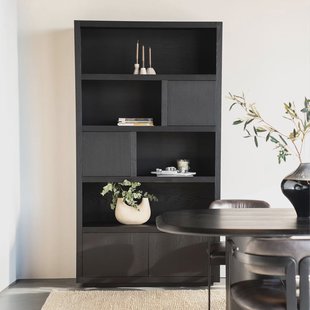 Eleonora Opbergkast 'Helsinki' Eiken, kleur Zwart, 220 x 120cm