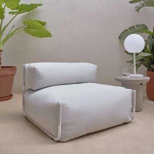 Kave Home Modulaire Outdoor Bank 'Square' kleur Lichtgrijs