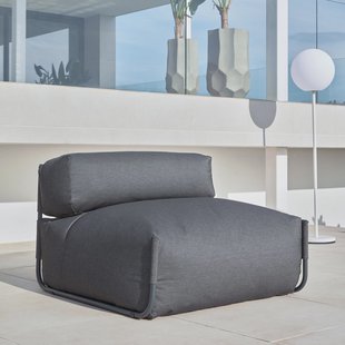 Kave Home Modulaire Outdoor Bank 'Square' kleur Donkergrijs