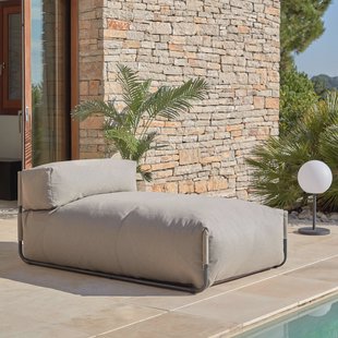 Kave Home Modulaire Outdoor Bank 'Square' Chaise Longue, kleur Groen