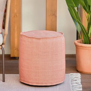 Kave Home Outdoor Poef 'Isaura' PET, kleur Terracotta