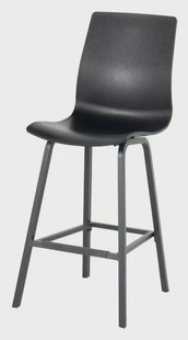 Hartman Outdoor Barkruk 'Sophie Wave' kleur Zwart (zithoogte 77cm)