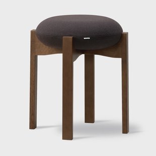 Fredericia Furniture Pioneer poef laag Vidar 386-rookbeits gelakt eik