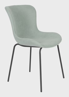 ZILT Eetkamerstoel 'Mauricio' Rib, kleur Lichtgroen