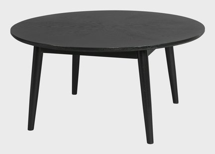 ZILT Ronde Salontafel 'Memo' Eikenhout, 80cm, kleur Zwart