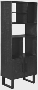 LABEL51 Wandkast 'Santos' 190 x 74cm, Mangohout, kleur Zwart