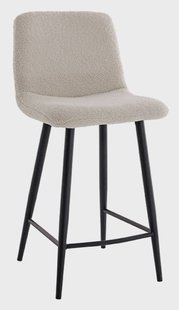 LABEL51 Barkruk 'Jep' Teddy, kleur Ivory (zithoogte 65cm)