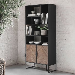 DTP Home Wandkast 'Criss Cross' Hout en staal, 185 x 80cm