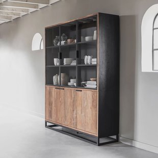 DTP Home Vitrinekast 'Cosmo' Teakhout, 215 x 180cm