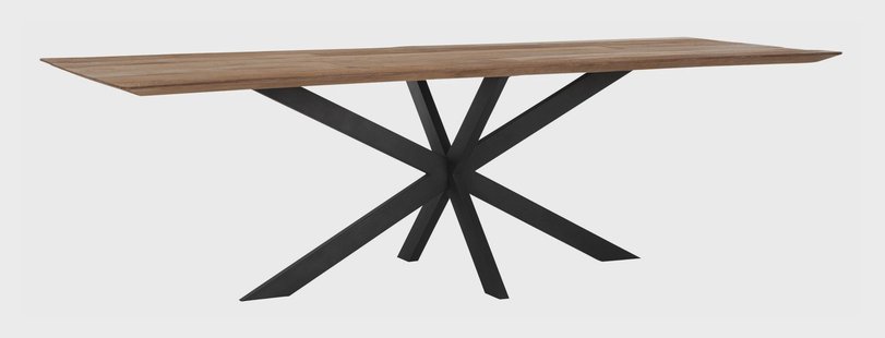 DTP Home Eettafel 'Curves' Teakhout, 260 x 100cm, kleur Naturel