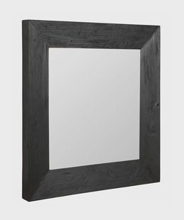 MUST Living Spiegel 'Lola' Hout, 100 x 100cm, kleur zwart