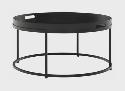 MUST Living Salontafel 'Golden Fiber' 75cm, kleur Zwart