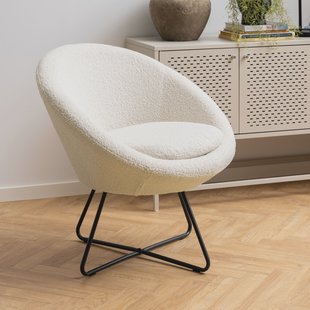 Bendt Fauteuil 'Lærke' Teddy, kleur Beige