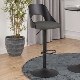 Bendt Draaibare Barkruk 'Vila' kleur Donkergrijs (zithoogte 62-84cm)