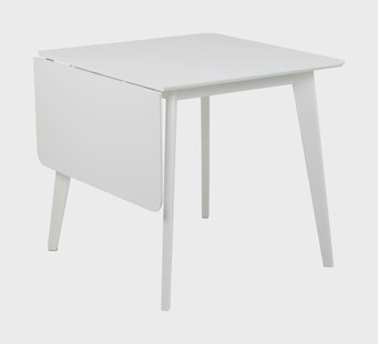 Bendt Uitschuifbare Eettafel 'Torkil' 80-120 x 80cm, kleur Wit