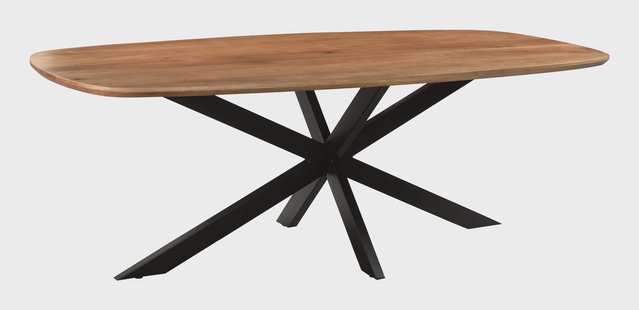 LivingFurn Deens Ovale Eettafel 'Jesper' Mangohout, 230 x 105cm