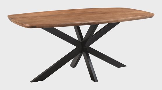 LivingFurn Deens Ovale Eettafel 'Jesper' Mangohout, 180 x 90cm