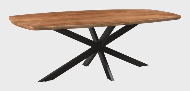 LivingFurn Deens Ovale Eettafel 'Jesper' Mangohout, 210 x 105cm
